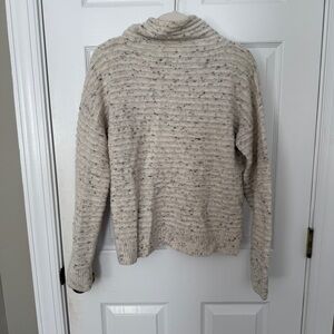Madewell Flecked Cream High Neck Sweater